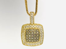 Load image into Gallery viewer, 10 Kt Yellow Gold Square Diamond Pendant