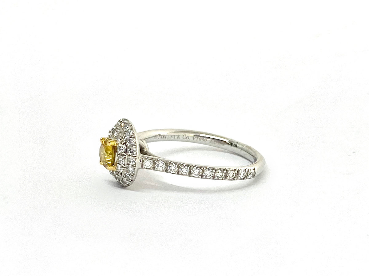 Tiffany & Co. Soleste Yellow Diamond Engagement Ring in 18k Gold & Platinum  1.98, myGemma, QA