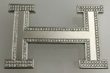 Load image into Gallery viewer, 18 kt White Gold Hermes &#39;H&#39; Belt Buckle with 4 ct Diamonds