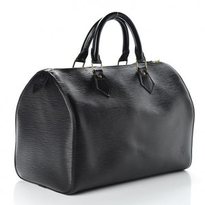 Black Epi Leather Speedy 30 Bag