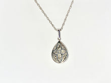 Load image into Gallery viewer, 10 kt White Gold Tear Drop Diamond Necklace