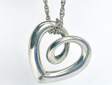 Load image into Gallery viewer, James Avery Silver Light Rope Chain w/ James Avery Silver Heart Strings Pendant