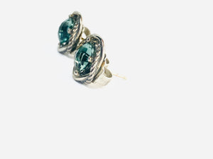 David Yurman Silver Infinity Earrings - Prasiolite