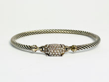 Load image into Gallery viewer, David Yurman Silver Petite Wheaton Bracelet with Diamonds