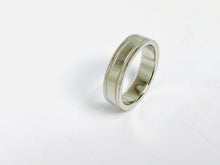 Load image into Gallery viewer, Tiffany &amp; Co. 950 Platinum Flat Double Milgrain Wedding Band