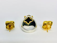 Load image into Gallery viewer, David Yurman Quatrefoil Collection Set, Ring and Earrings with Carved Black Onyx