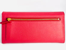 Load image into Gallery viewer, PRADA Saffianob Pink Leather Flap Wallet