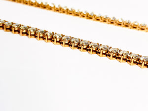 14 kt Rose Gold Diamond Necklace 16 Inches Long