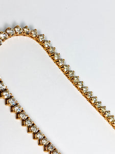 14 kt Rose Gold Diamond Necklace 16 Inches Long