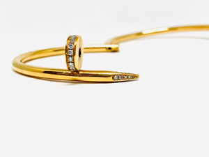 Cartier Juste un Clou Gold Diamond Nail Bracelet