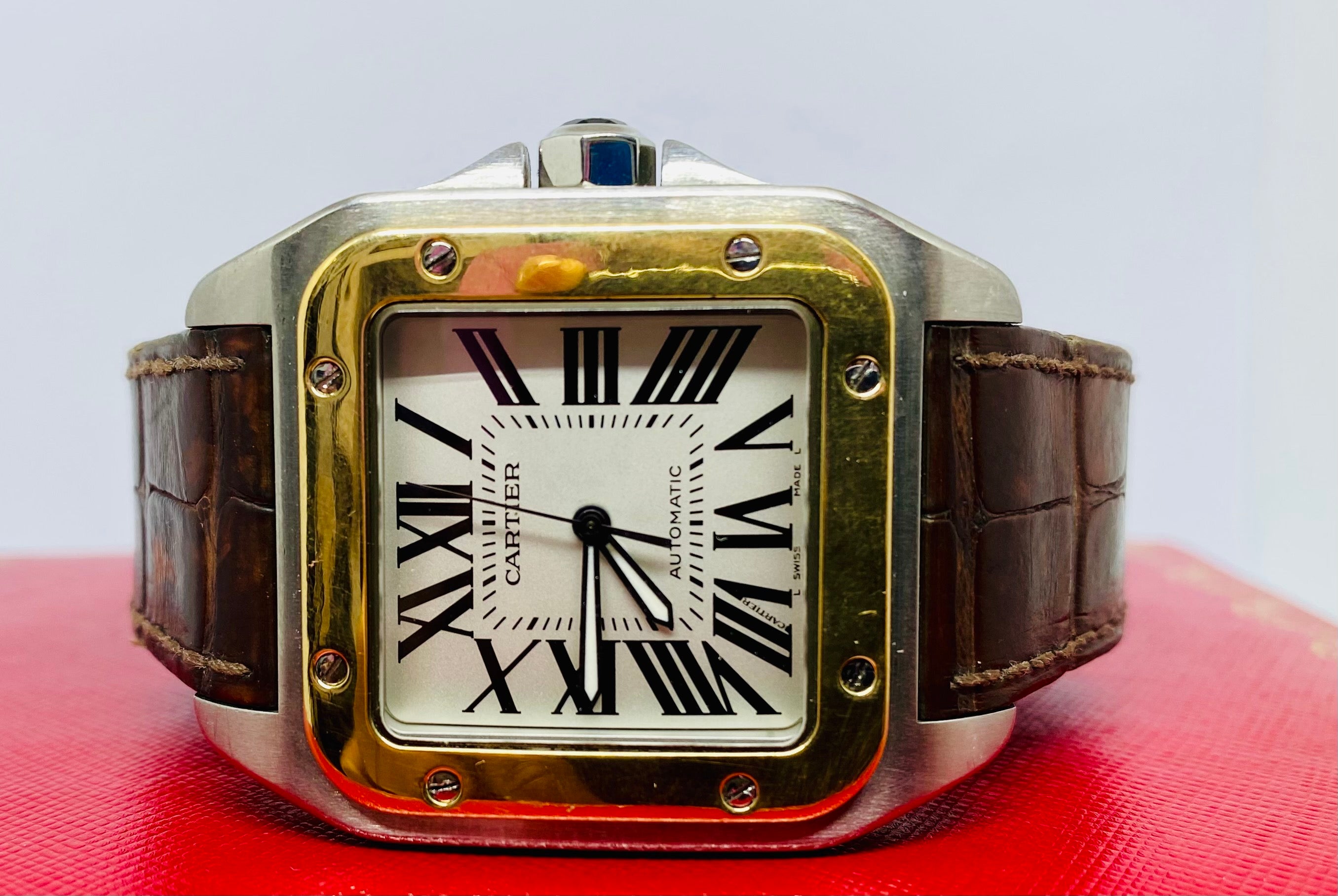 Cartier Santos Two Tone Men s Watch Marinaloanandjewelry