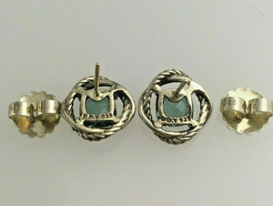 David Yurman Silver Infinity Earrings - Prasiolite