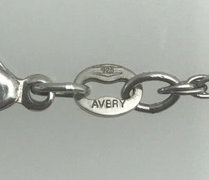 James Avery Silver Light Rope Chain w/ James Avery Silver Heart Strings Pendant