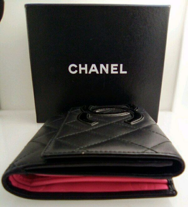 chanel long wallet black new