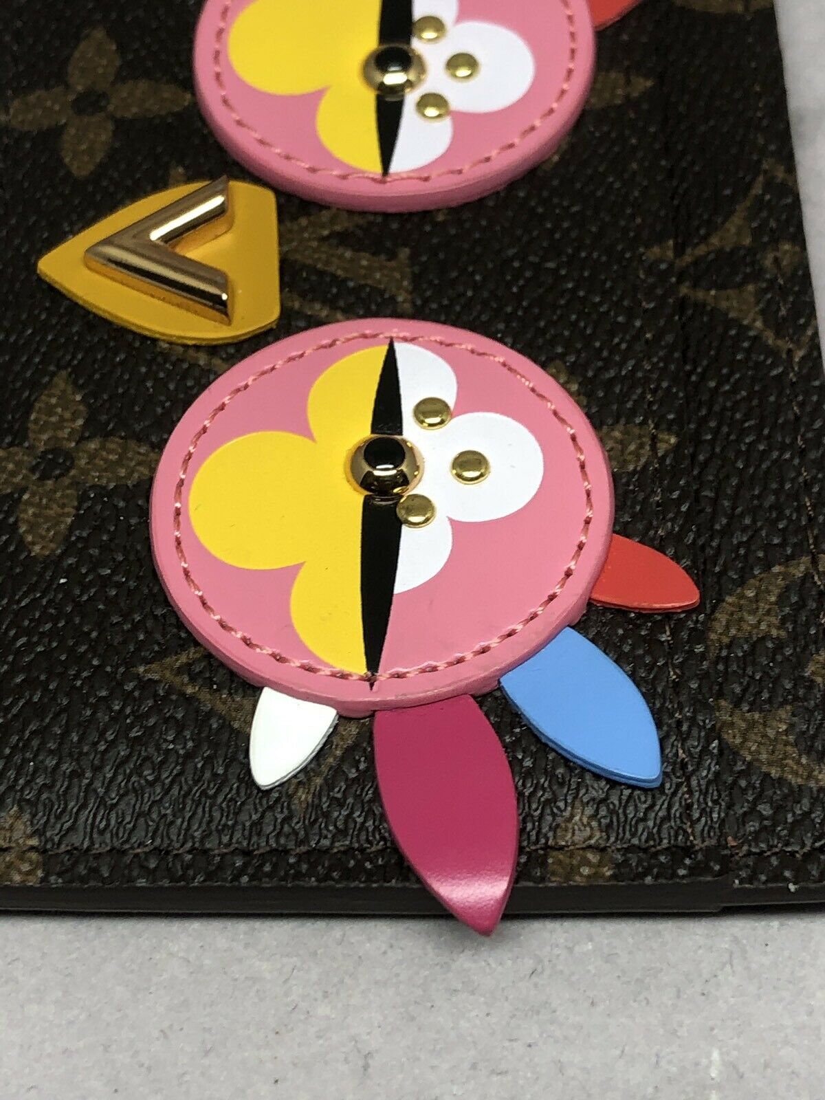 LV Louis Vuitton Love bird / owl coin purse / pouch / keychain / key holder